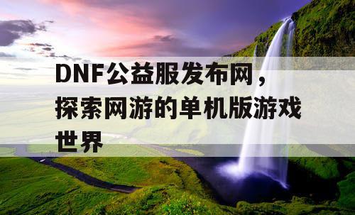 DNF公益服发布网，探索网游的单机版游戏世界