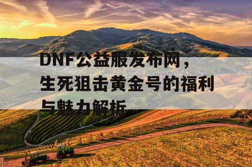 DNF公益服发布网，生死狙击黄金号的福利与魅力解析