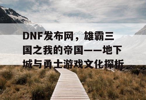 DNF发布网，雄霸三国之我的帝国——地下城与勇士游戏文化探析