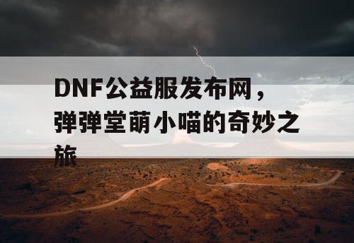 DNF公益服发布网，弹弹堂萌小喵的奇妙之旅